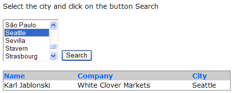 How to filter data from an Access database by using a drop-down list